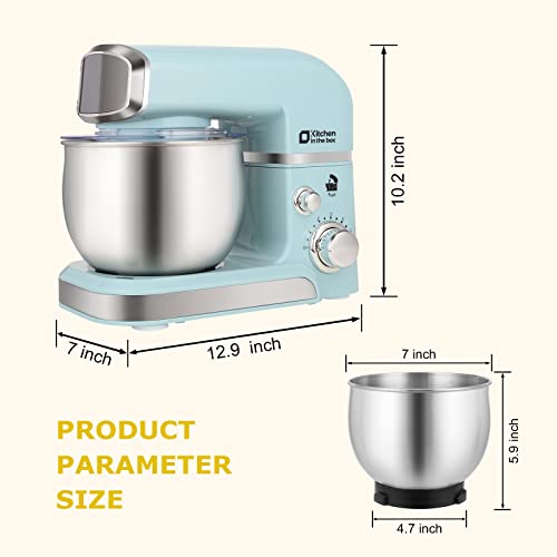 Small Stand Mixer with 6 Speeds and Attachments