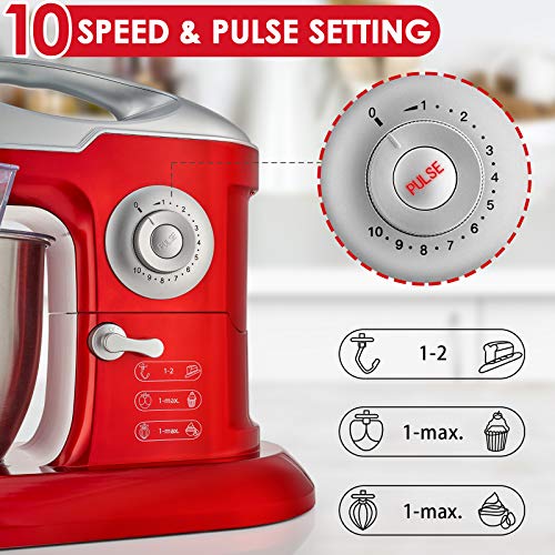 COKLAI Electric Stand Mixer with 7.3-Qt Stainless Bowl