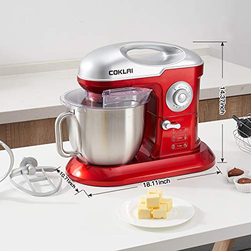 COKLAI Electric Stand Mixer with 7.3-Qt Stainless Bowl