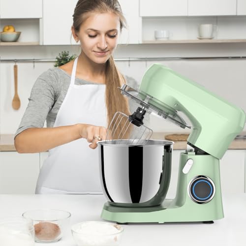 Green Stand Mixer with 5.5 QT Stainless Bowl