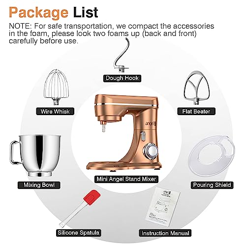 5QT Mini Angel Stand Mixer with 10 Speeds