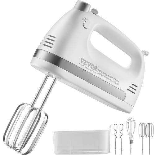 VEVOR Electric Hand Mixer with Turbo Boost & Storage Case