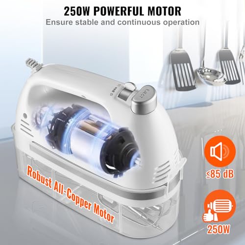 VEVOR Electric Hand Mixer with Turbo Boost & Storage Case