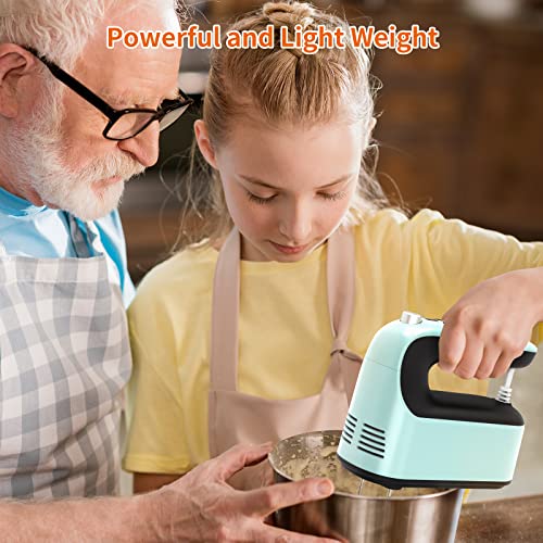 Yomelo 9-Speed Digital Hand Mixer Electric, 400W (Ice Blue)