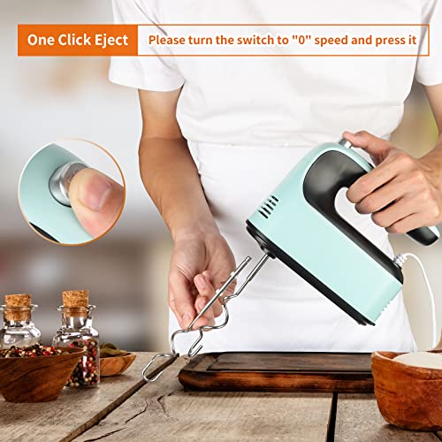 Yomelo 9-Speed Digital Hand Mixer Electric, 400W (Ice Blue)