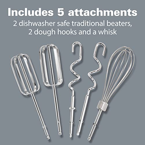 Hamilton Beach 6-Speed Electric Hand Mixer with Attachments, Storage Case