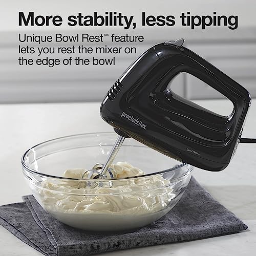 Compact Proctor Silex 5-Speed Hand Mixer, 215W Black