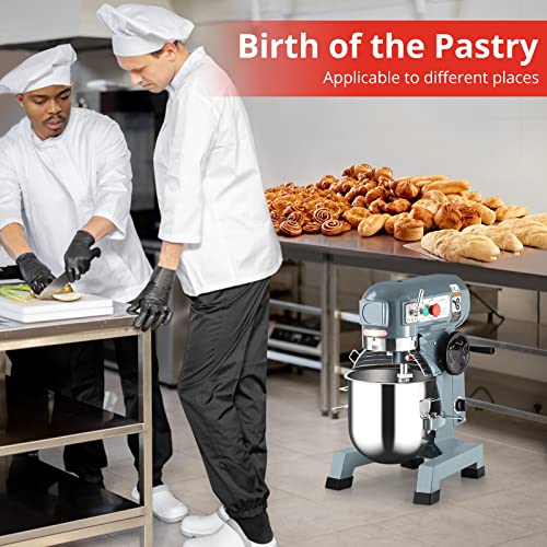 Commercial Food Mixer 15Qt 600W 3-Speed Stainless Steel