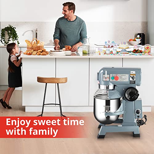 Commercial Food Mixer 15Qt 600W 3-Speed Stainless Steel