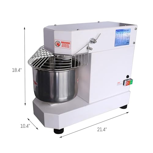 5 Qt Commercial Dough Mixer with Spiral Stand
