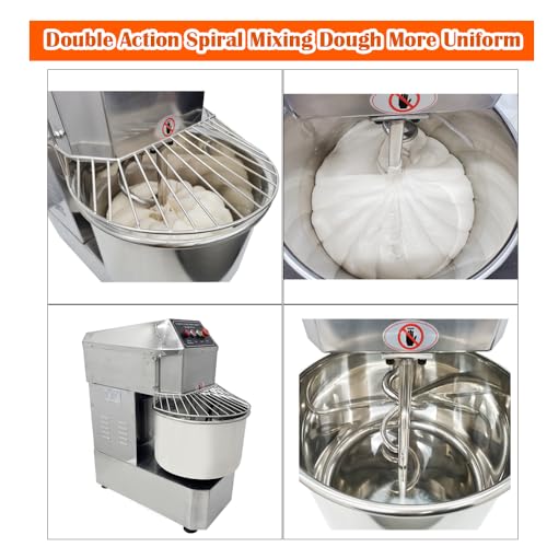 30QT Double Action Spiral Stand Mixer for Commercial Kitchens
