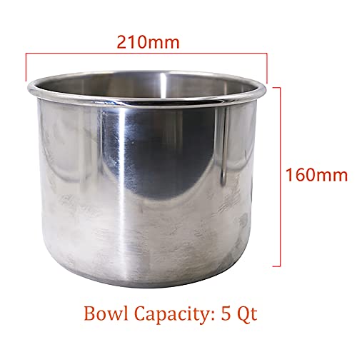 5 Qt Hakka Commercial Spiral Dough Mixer with Timer