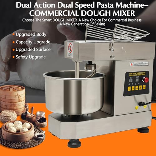 10.5Qt Spiral Mixer 1000W Dual Rotating Dough Kneading