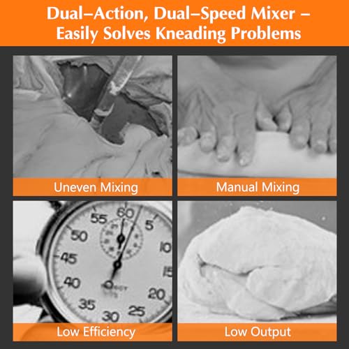 10.5Qt Spiral Mixer 1000W Dual Rotating Dough Kneading