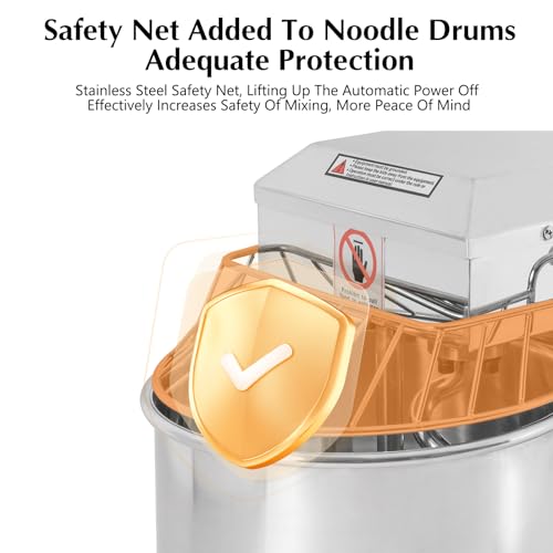 10.5Qt Spiral Mixer 1000W Dual Rotating Dough Kneading