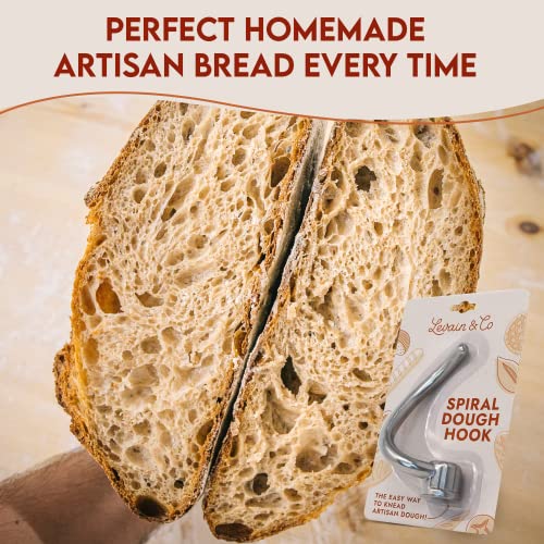 Levain & Co Stainless Steel Spiral Dough Hook