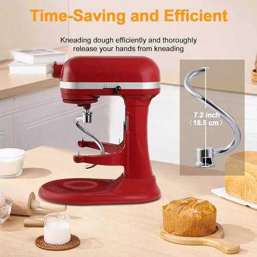 Lawenme 6 QT Stainless Steel Dough Hook for KitchenAid