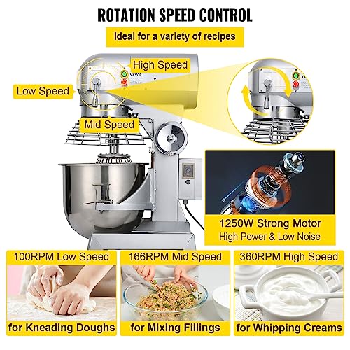 Commercial 30Qt Food Mixer with Timing Function
