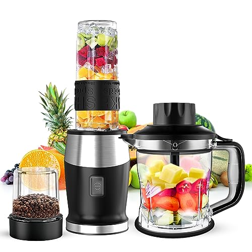 700W Electric Blender Mixer Grinder Food Processor Combo