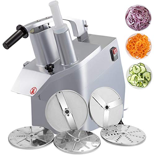 VBENLEM Commercial Electric Vegetable Slicer, Stainless Steel Processor