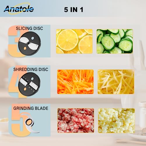 Anatole Commercial Food Processor 20-Cup Electric Vegetable Dicer