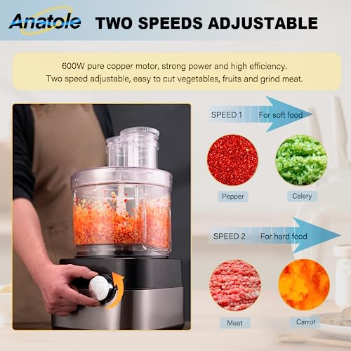 Anatole Commercial Food Processor 20-Cup Electric Vegetable Dicer