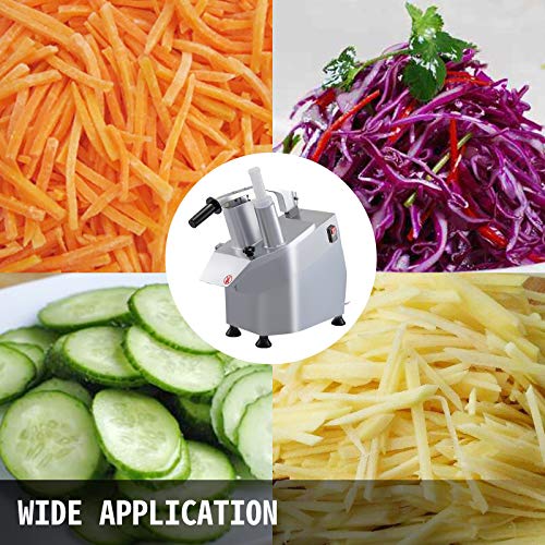 VBENLEM Commercial Electric Vegetable Slicer, Stainless Steel Processor