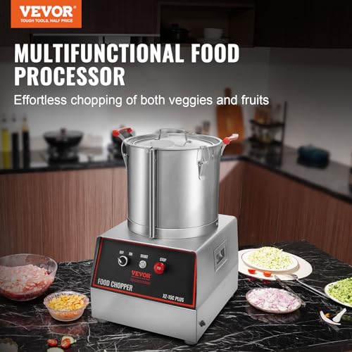 VEVOR 1400W Food Processor with 2 Extra Blades