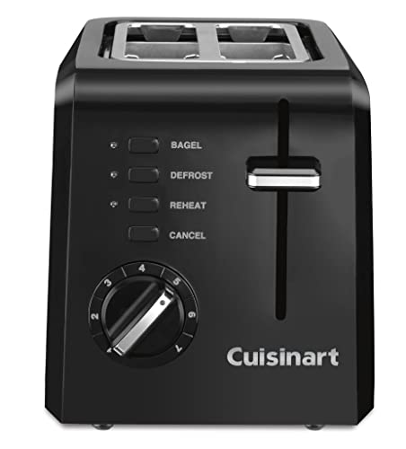 Cuisinart 2-Slice Compact Plastic Toaster, Black