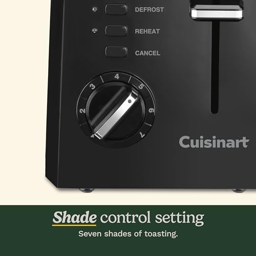Cuisinart 2-Slice Compact Plastic Toaster, Black
