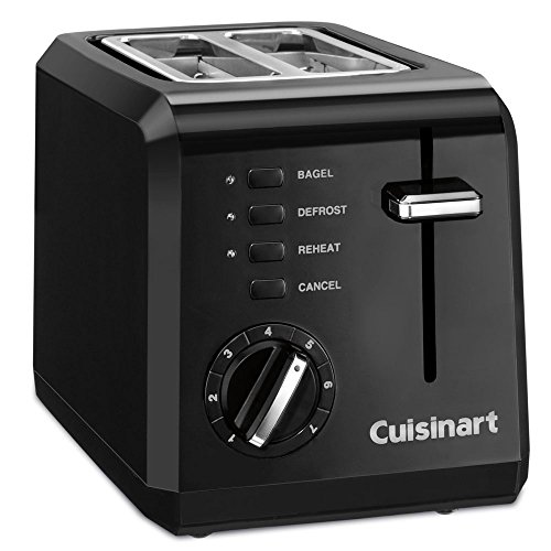 Cuisinart 2-Slice Compact Plastic Toaster, Black