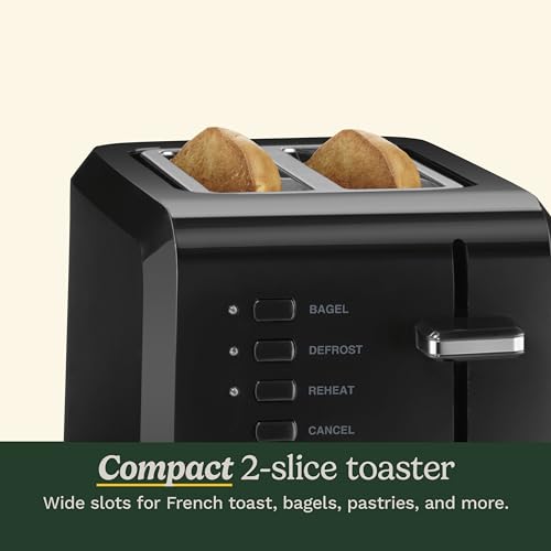 Cuisinart 2-Slice Compact Plastic Toaster, Black
