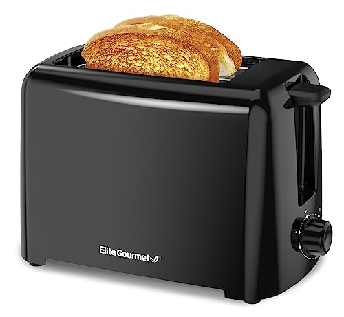 Elite Gourmet ECT1027B Cool Touch Toaster with 6 Temp Settings