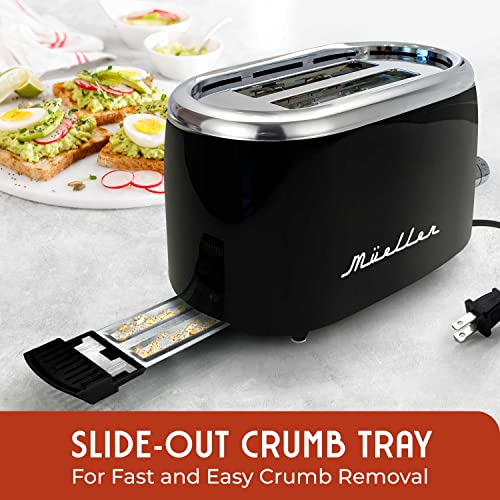 Mueller 2-Slice Retro Toaster: 7 Browning Levels, Stainless Steel