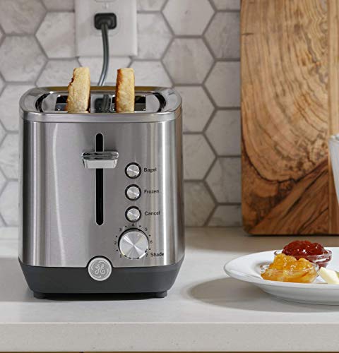 GE Stainless Steel 2-Slice Toaster with Extra-Wide Slots