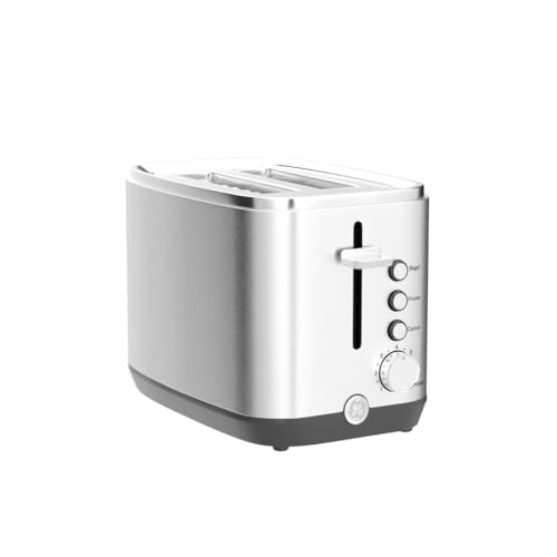 GE Stainless Steel 2-Slice Toaster with Extra-Wide Slots