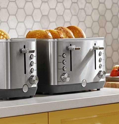 GE Stainless Steel 2-Slice Toaster with Extra-Wide Slots