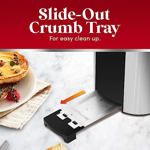 Elite Gourmet Long Slot 4 Slice Toaster, Stainless Steel