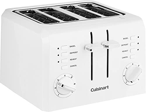Cuisinart 4-Slice White Compact Plastic Toaster