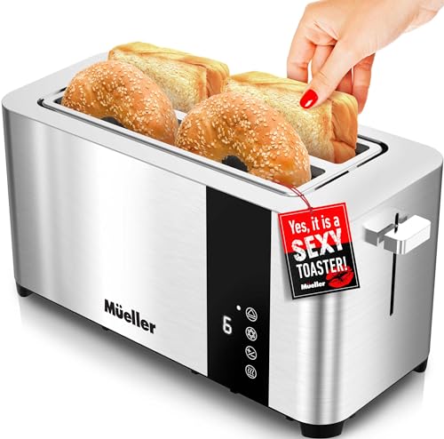 Mueller UltraToast Stainless Steel 4-Slice Toaster LED Display