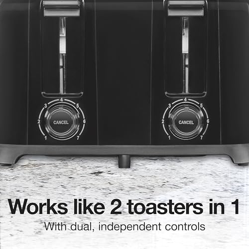 Proctor Silex 4 Slice Bagel Toaster, Cool-Touch, Black