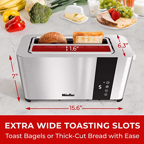 Mueller UltraToast Stainless Steel 4-Slice Toaster LED Display