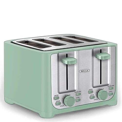 BELLA 4 Slice Toaster - Wide Slots, Removable Tray