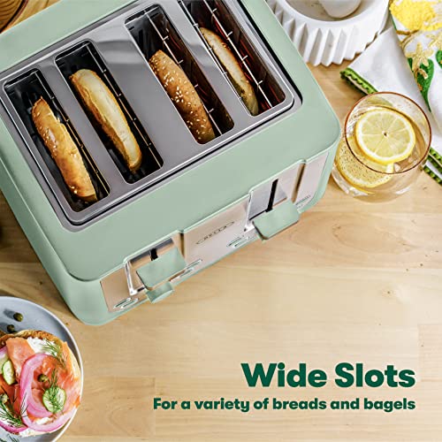 BELLA 4 Slice Toaster - Wide Slots, Removable Tray