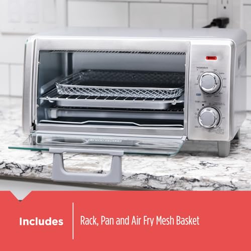 BLACK+DECKER 4-Slice Air Fry Toaster Oven, Stainless Steel