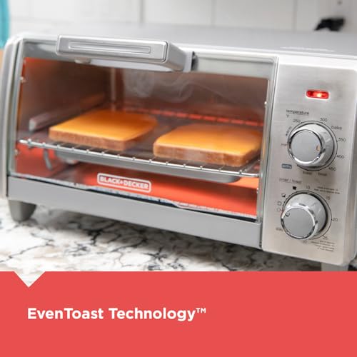 BLACK+DECKER 4-Slice Air Fry Toaster Oven, Stainless Steel