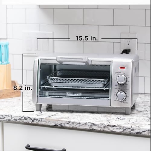 BLACK+DECKER 4-Slice Air Fry Toaster Oven, Stainless Steel