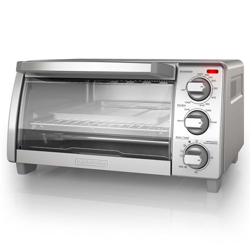 BLACK+DECKER 4-Slice Toaster Oven: Even Toast, 4 Functions
