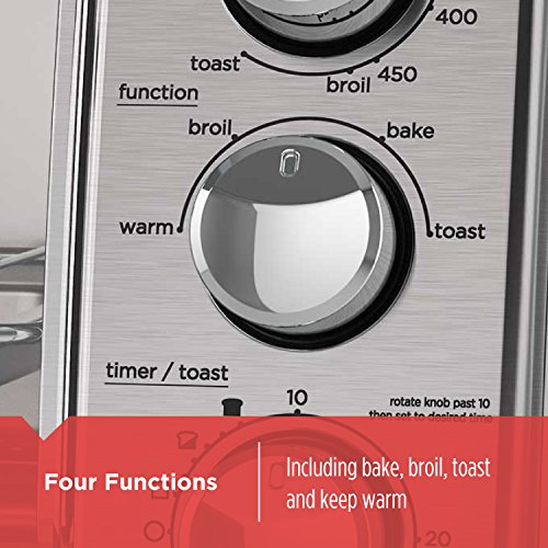 BLACK+DECKER 4-Slice Toaster Oven: Even Toast, 4 Functions
