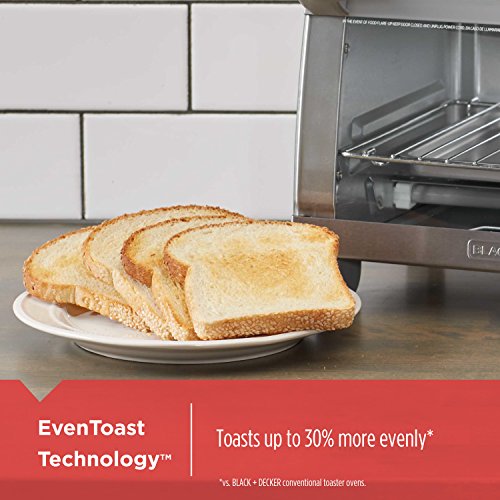 BLACK+DECKER 4-Slice Toaster Oven: Even Toast, 4 Functions